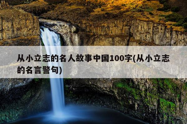 从小立志的名人故事中国100字(从小立志的名言警句)