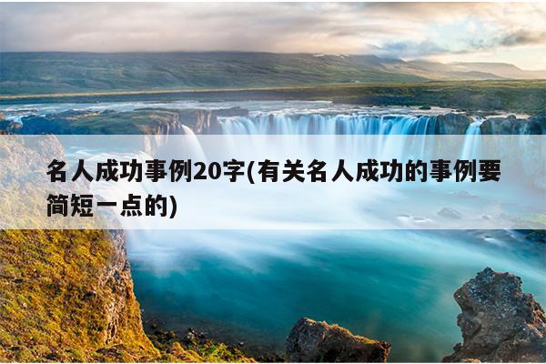 名人成功事例20字(有关名人成功的事例要简短一点的)