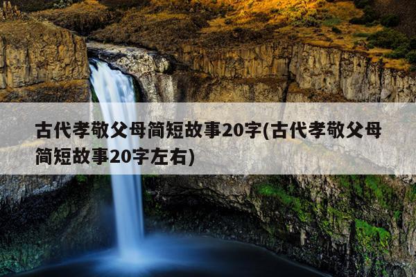 古代孝敬父母简短故事20字(古代孝敬父母简短故事20字左右)