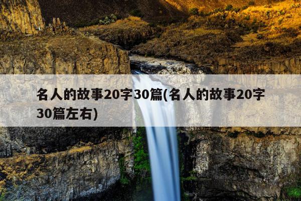 名人的故事20字30篇(名人的故事20字30篇左右)