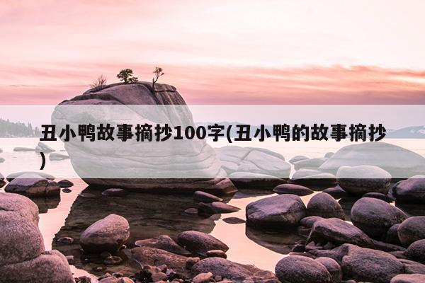 丑小鸭故事摘抄100字(丑小鸭的故事摘抄)