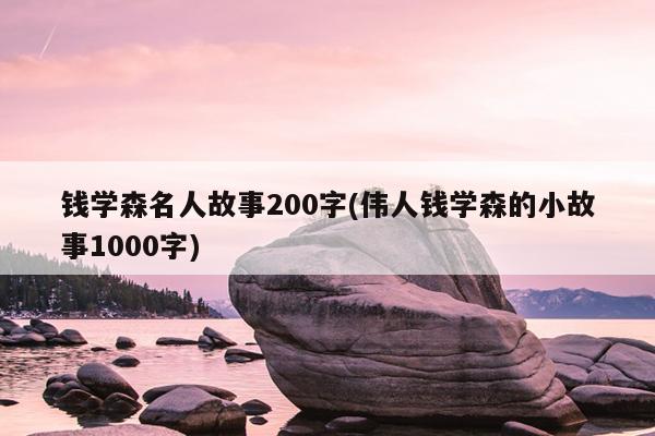 钱学森名人故事200字(伟人钱学森的小故事1000字)