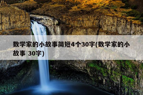 数学家的小故事简短4个30字(数学家的小故事 30字)