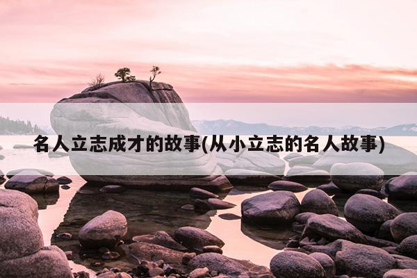 名人立志成才的故事(从小立志的名人故事)