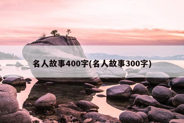 名人故事400字(名人故事300字)