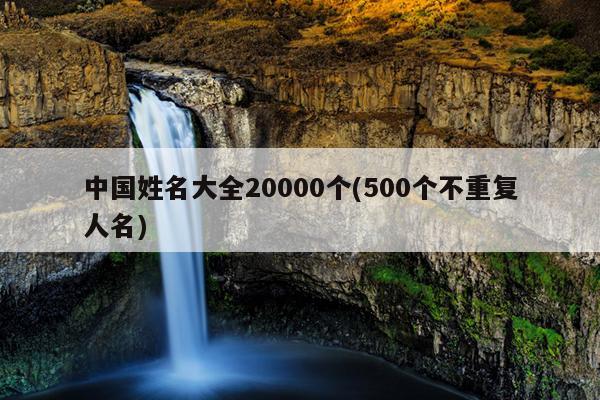 中国姓名大全20000个(500个不重复人名)