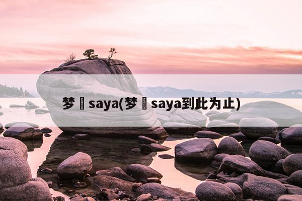 梦璟saya(梦璟saya到此为止)