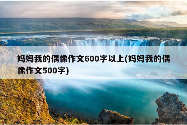 妈妈我的偶像作文600字以上(妈妈我的偶像作文500字)