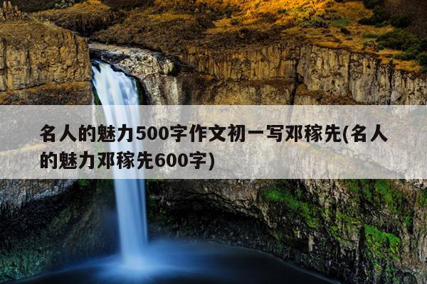 名人的魅力500字作文初一写邓稼先(名人的魅力邓稼先600字)