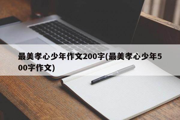 最美孝心少年作文200字(最美孝心少年500字作文)