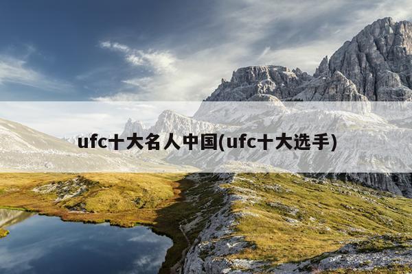 ufc十大名人中国(ufc十大选手)