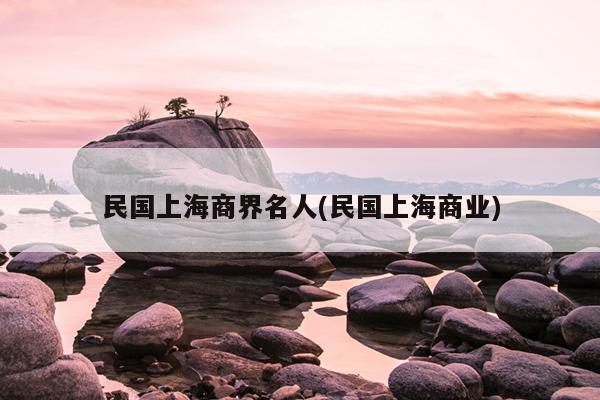 民国上海商界名人(民国上海商业)