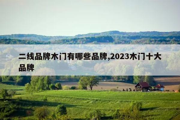 二线品牌木门有哪些品牌,2023木门十大品牌